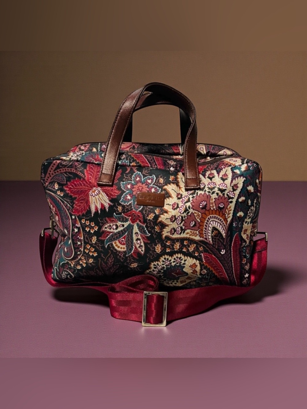 Etro Paisley Nylon Crossbody/Messenger Bag - Picture 5 of 11